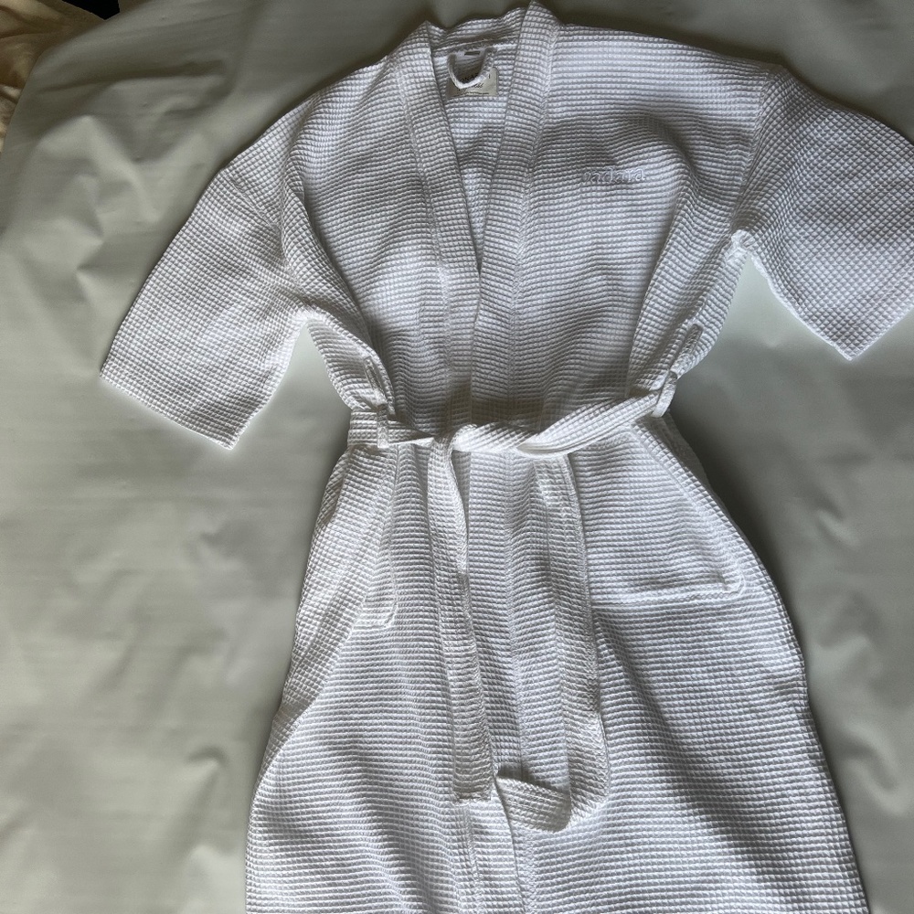 Monarch Cypress Light Waffle Robe White